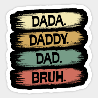 Dada Daddy Dad Brush Style Sticker